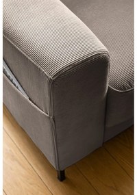 Кафяво кресло от рипсено кадифе Lofty Lilly – Miuform