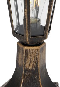 Външна лампа антично злато 42 см IP44 - New Haven