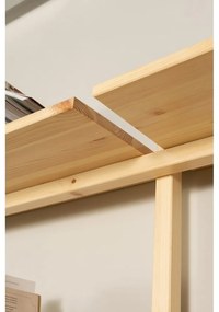 Стенна библиотека от масивен бор в естествен цвят 192x47,5 cm Groove – Karup Design