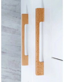 Бял детски гардероб от дъб 135x200 cm Finn - Roba