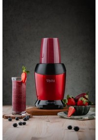 Нутри блендер Oliver Voltz OV51162DR, 1200 W, 2 чаши, Без BPA, 1л/800 мл, Трошене на лед, Червен