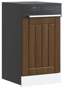 853894 vidaXL Панел за миялна машина, Lucca, кафяв дъб, инженерно дърво