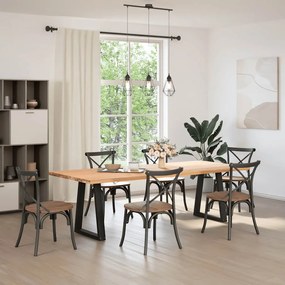 4012560 vidaXL Крака за трапезна маса, V-образни, 2 бр., черни, 50x(72-73,3) см, стомана