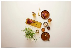 Оранжева стъклена чиния за сервиране 14x38 cm Kusintha - Bitz