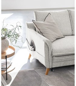 Бежов разтегателен ъглов диван (десен ъгъл) Charming Charlie – Miuform