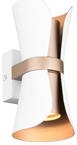 Бяло-бронзова стенна лампа Coat – Trio