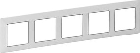 Legrand 754035 - Рамка за ключове VALENA LIFE 5P бяла/хром