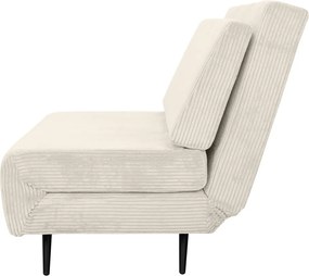 Кремав разтегателен диван от рипсено кадифе 140 cm Mallory – Støraa