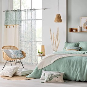 Светлозелено двойно удължено муселиново спално бельо 240x220 cm Angelia – douceur d'intérieur