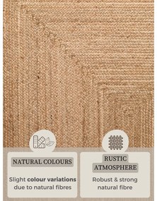 Двустранен ръчно изработен ютен килим в естествен цвят 160x230 cm Sharmila Natural Brown – Hanse Home