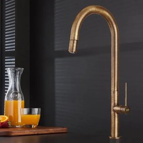 Смесител за кухня Carron Phoenix Tozo II-Bronze - четка