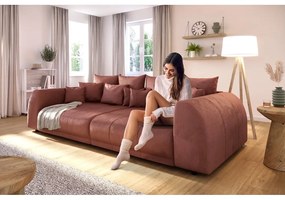 Диван от рипсено кадифе в тухлен цвят 310 cm Vanessa – Ropez