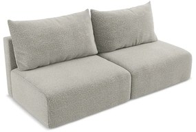 Светлосив разтегателен диван с място за съхранение 216 cm Kalena – Makamii