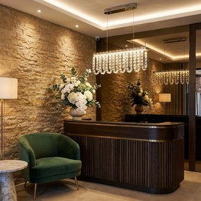 LED кристална висяща лампа SWE073-CP 60cm Chrome