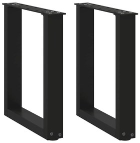 Sonata H Крака за холна маса с U-образна 2 бр черни 28x(42-43)см стомана