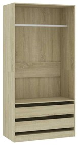 800606 vidaXL Гардероб, дъб сонома, 100x50x200 см, ПДЧ