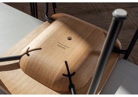 Кафяви/в цвят кафяв коняк трапезни столове в комплект за подреждане 2 бр. от декор от орех Book – Gazzda