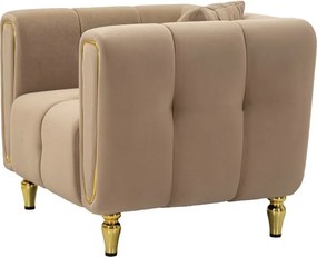 Кафяво-сиво кадифено кресло Alma – Mauro Ferretti