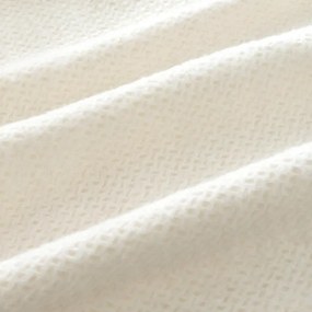 Турско памучно одеяло с декоративни пискюли - кремаво Ширина: 200 см | Дължина: 220 см