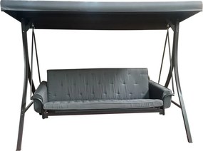 Сива метална градинска люлка Madrid – Rojaplast
