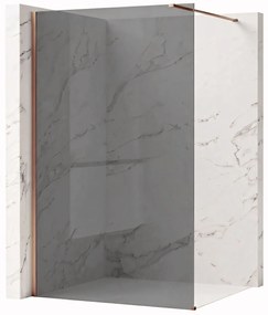 Параван за душ Rea Flexi Grey / Brush Copper 120
