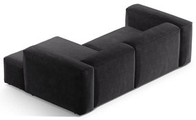 Тъмносив ъглов диван от рипсено кадифе (десен ъгъл) Bergano – Cosmopolitan Design