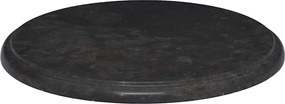 149190 vidaXL Плот за маса, черен, Ø40x2,5 см, мрамор