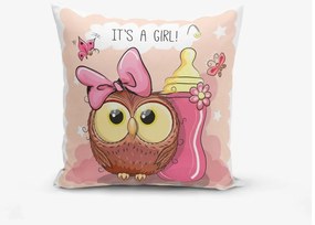 Детска калъфка за възглавница 43x43 cm Girl Owl – Mila Home