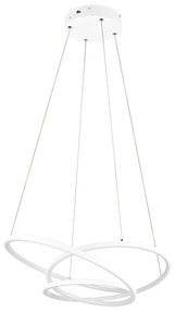 Бяло LED затъмняващо се висящо осветително тяло Darvin – Trio