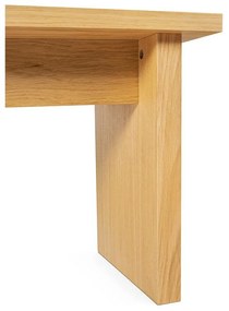 Масичка за кафе с плот от дъб в естествен цвят 60x120 cm Stripe - Woodman