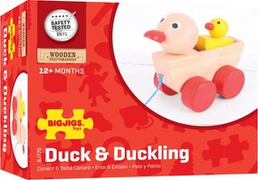 Bigjigs - Дървени патета за дърпане