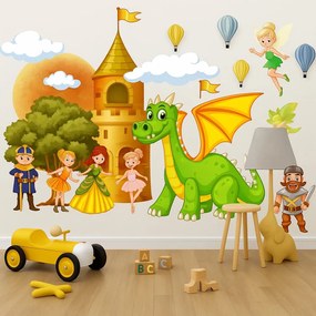 Цветни стикери за стена за принцеси и принцове - вълшебно царство Šírka: 60 cm | Dĺžka: 120 cm