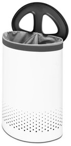 Кош за пране Brabantia Selector 1003787, 55 л, 2 отделения, Вентилационни отвори, Пълнене без отваряне, Бял