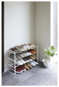 Бял регулируем рафт за обувки с 3 нива Maebashi - YAMAZAKI