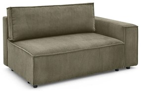 Светлозелен модул за диван от велур, десен ъгъл Nihad modular - Bobochic Paris