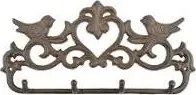Esschert Design - Чугунена закачалка за инструменти ПТИЦИ