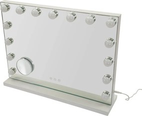 Стенно огледало със светлина и рафт 55x43 cm Hollywood – Mauro Ferretti