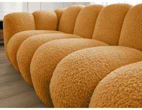 Диван от прежда с примки от букле в цвят горчица 232 cm Hippolyte – Bobochic Paris