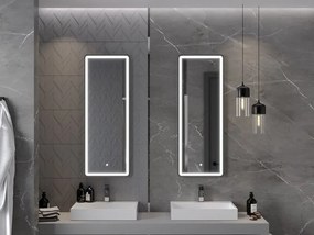 Mexen Coro осветено огледало за баня 45 x 120 см, LED 6000K, без замъгляване, черна