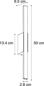 Модерна външна стенна лампа черна с LED IP54 - Jamal