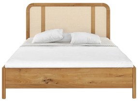 Двойно легло от дъбова дървесина 180x200 см в естествен цвят Harmark - Skandica
