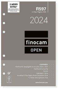 Agenda refill Finocam Open R597 2024 Бял 11,7 x 18,1 cm