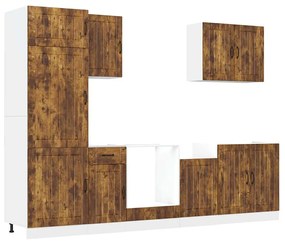 3314776 vidaXL Комплект кухненски шкафове от 7 части Lucca, инженерно дърво