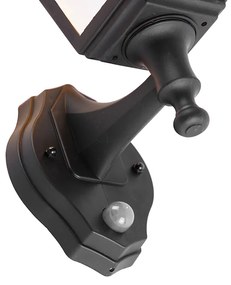 Класически външен стенен аплик черен с детектор за движение - Capital