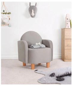 Сив детски фотьойл Nock – Artie