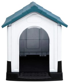 152227 vidaXL Кучешка колиба, синя, 57x68x66 см, полипропилен