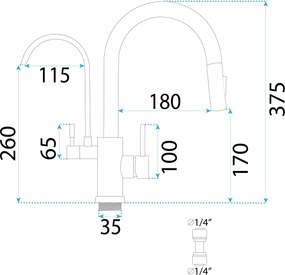 Смесител за кухня Rea Eco Fresh Brush Copper
