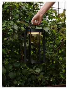 Черен екстериорен LED фенер с USB (височина 30 cm) Firefly – Zone