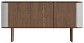 Нисък скрин в сиво-кафяво от дъб 150x75 cm Treasures - UMAGE