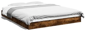 842011 vidaXL Рамка за легло без матрак опушен дъб 160x200 см инженерно дърво
